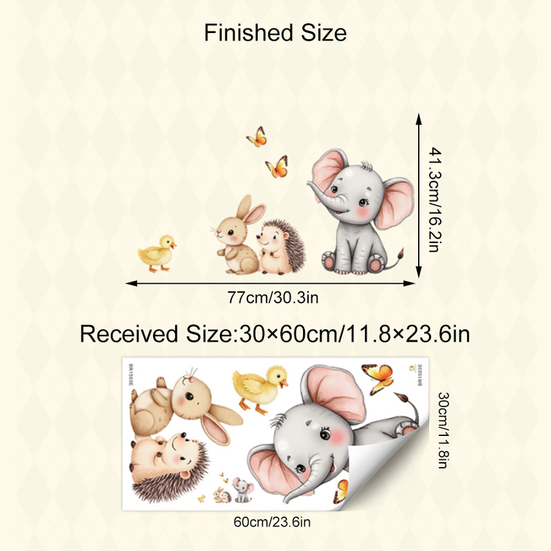 Karikatür Hayvan Duvar Sticker - Baby Nursery Stickers incelemesi ve fiyatı