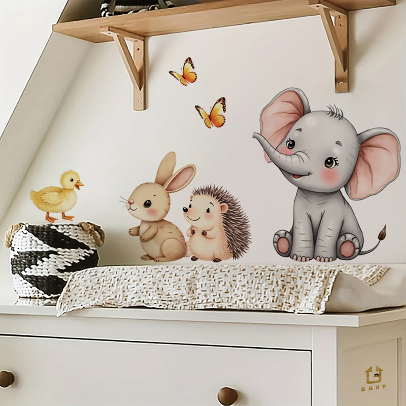 Karikatür Hayvan Duvar Sticker - Baby Nursery Stickers incelemesi ve fiyatı
