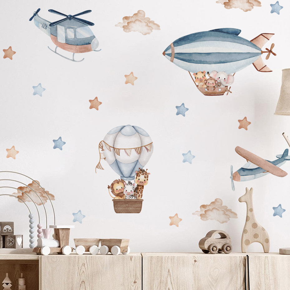 Suluboya Hayvanlar Sıcak Hava  - Baby Nursery Stickers incelemesi ve fiyatı