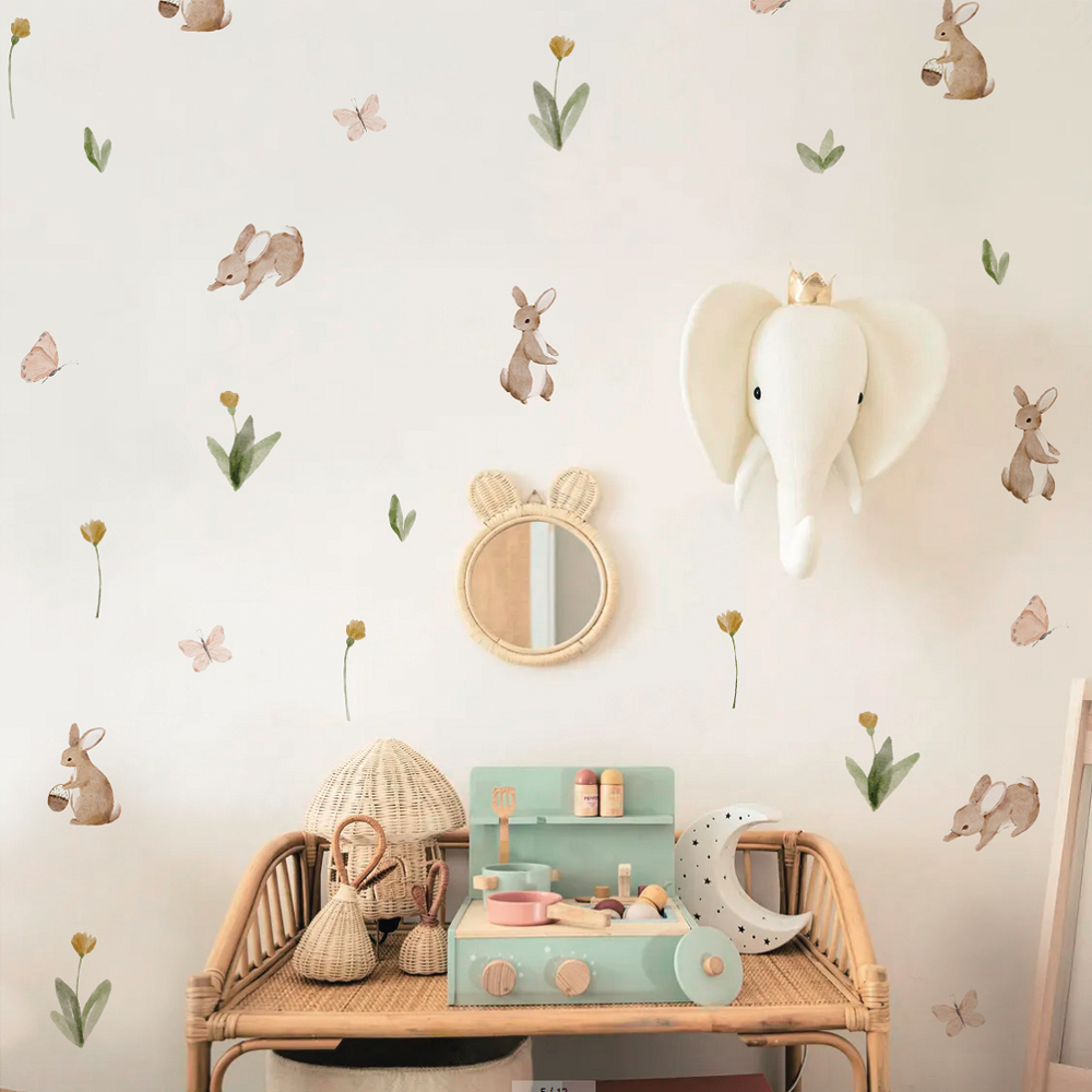 Yaz Zamanı Suluboya Sevimli Ta - Baby Nursery Stickers incelemesi ve fiyatı