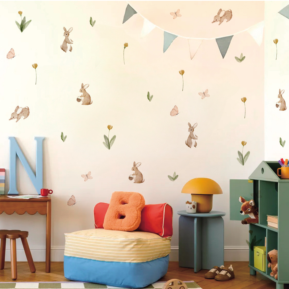 Yaz Zamanı Suluboya Sevimli Ta - Baby Nursery Stickers incelemesi ve fiyatı