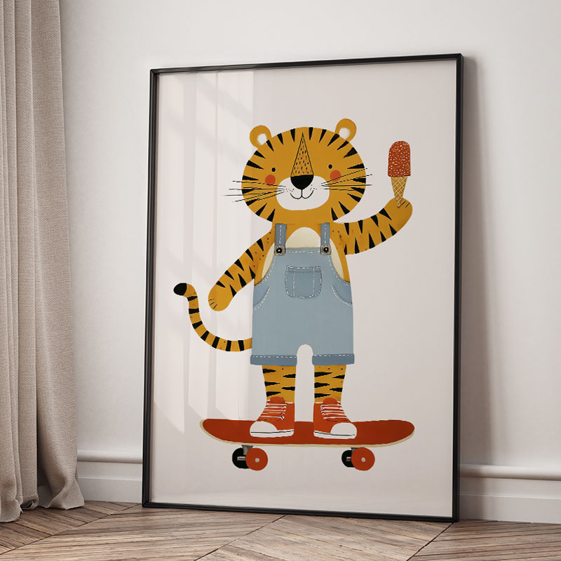 Komik Karikatür Hayvan Araba B - Baby Nursery Posters incelemesi ve fiyatı