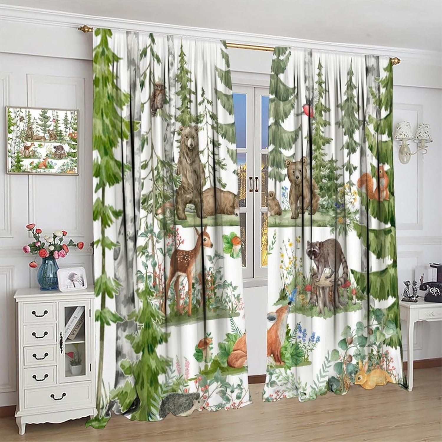 Forest Animal Curtains for Kid - Baby Nursery Curtains incelemesi ve fiyatı