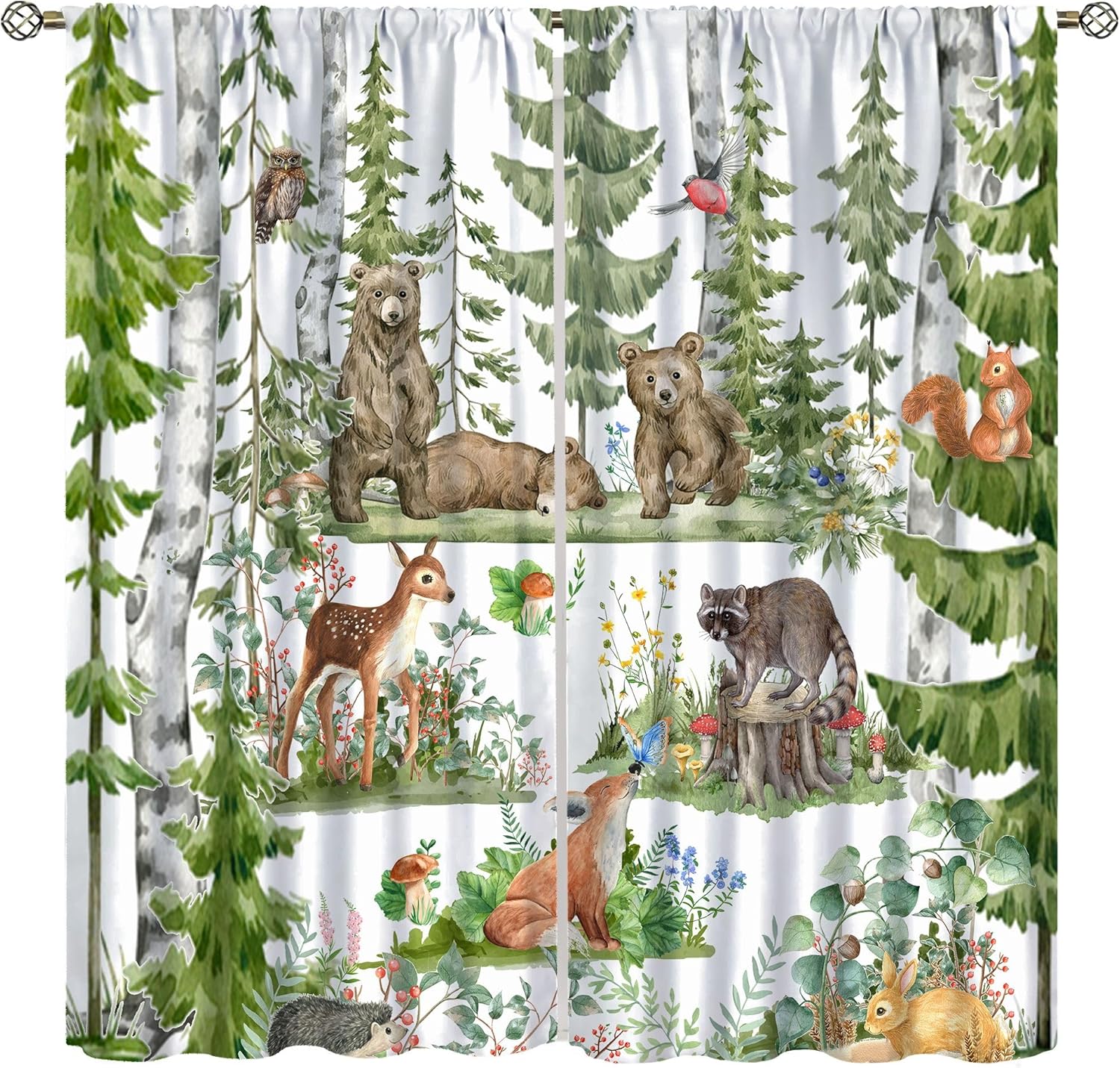 Forest Animal Curtains for Kid - Baby Nursery Curtains incelemesi ve fiyatı