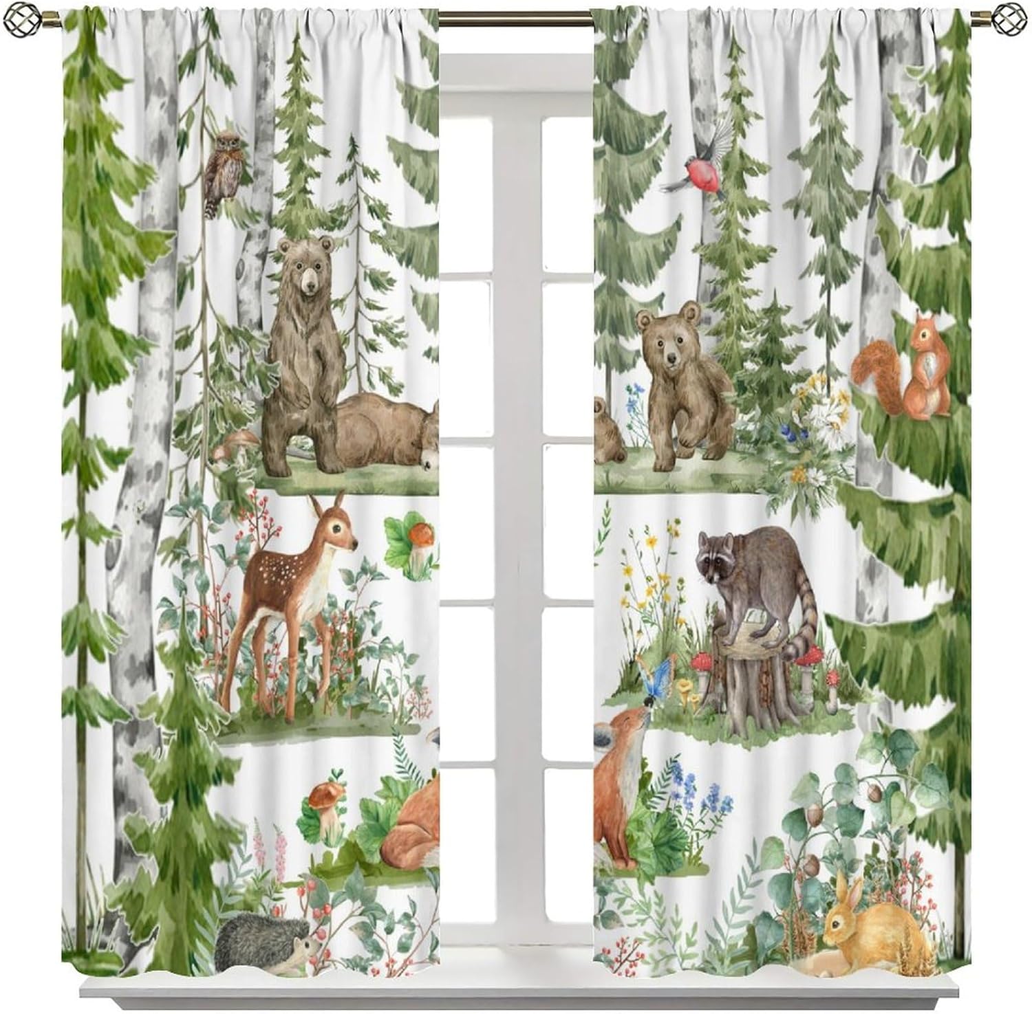 Forest Animal Curtains for Kid - Baby Nursery Curtains incelemesi ve fiyatı