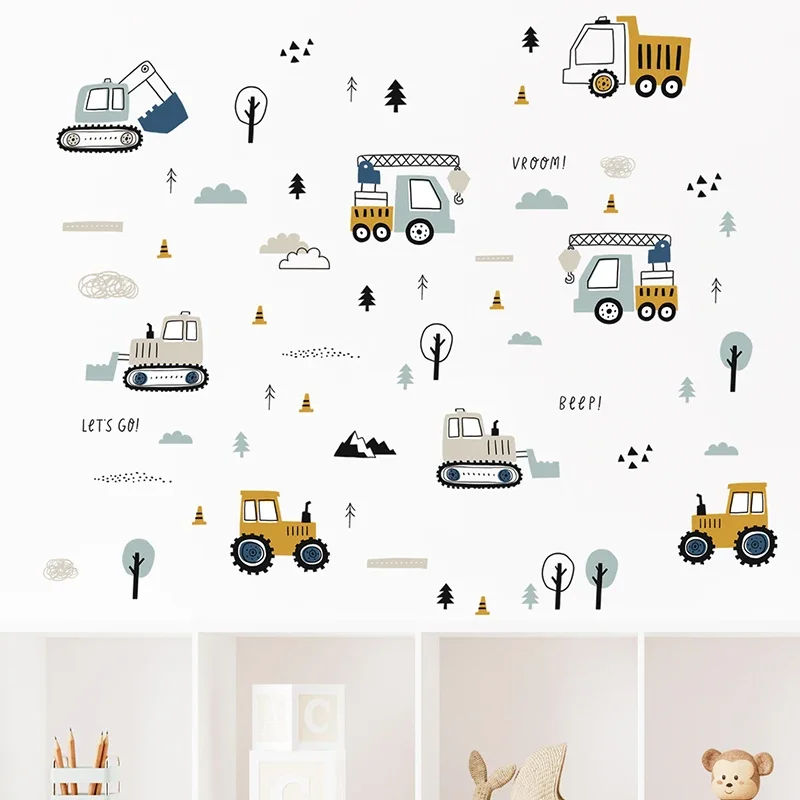 Elle Çizilmiş Sevimli Arabalar - Baby Nursery Stickers incelemesi ve fiyatı