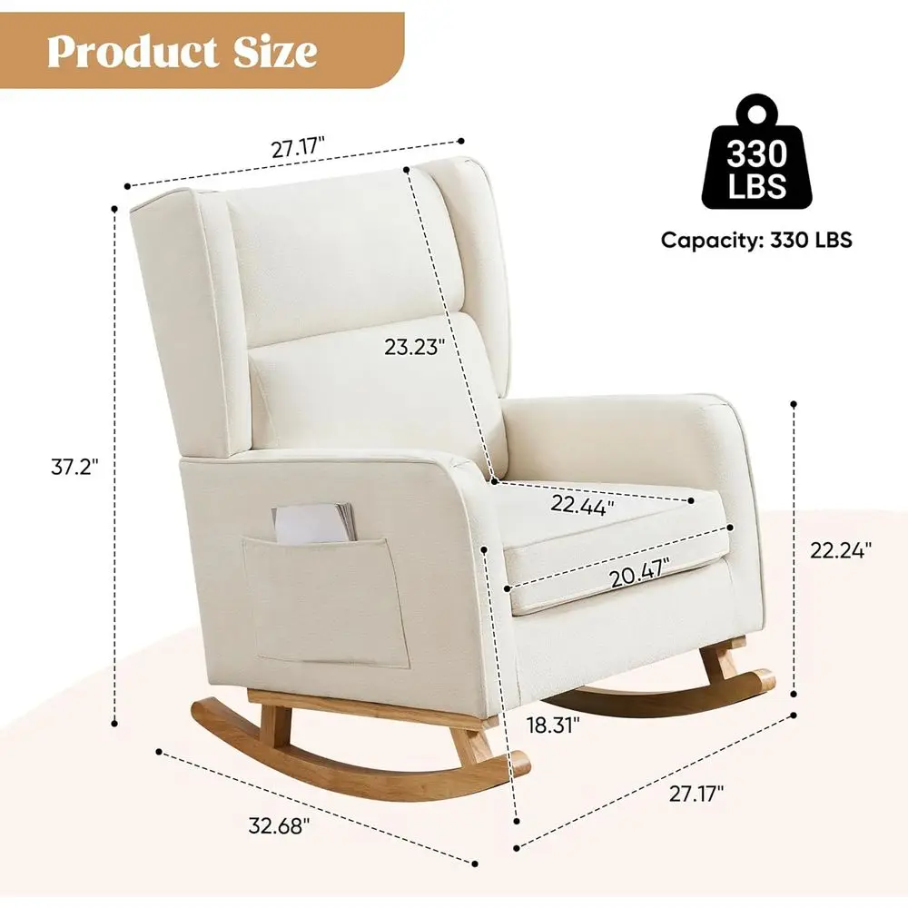 Yüksek Sırtlı Masif Ahşap Sall - Rocking Chair Nursery incelemesi ve fiyatı
