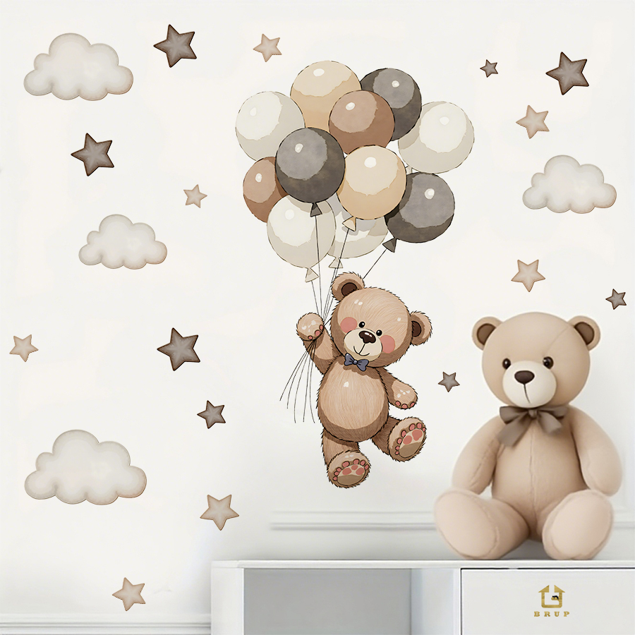 Sevimli Oyuncak Ayı Duvar Çıka - Baby Nursery Stickers incelemesi ve fiyatı