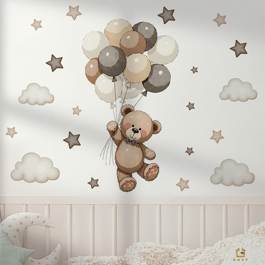 Sevimli Oyuncak Ayı Duvar Çıka - Baby Nursery Stickers incelemesi ve fiyatı