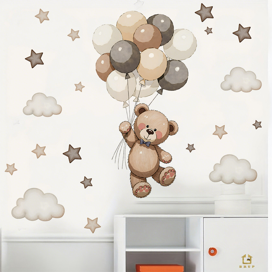 Sevimli Oyuncak Ayı Duvar Çıka - Baby Nursery Stickers incelemesi ve fiyatı