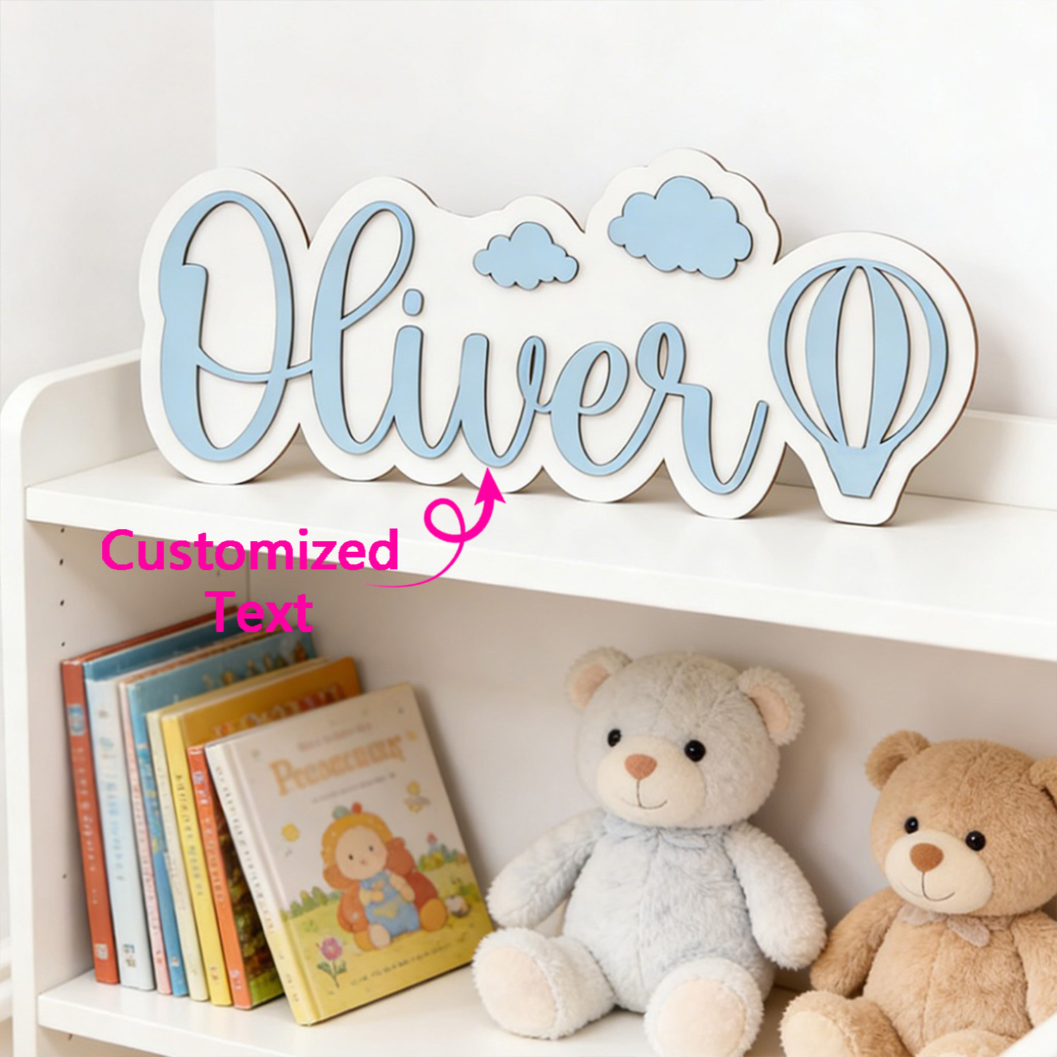 Kişiye Özel Sıcak Hava Balonu  - Baby Nursery Sign incelemesi ve fiyatı