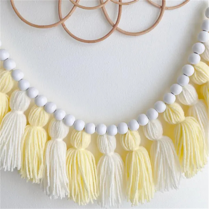 Sarı Boho Püsküllü Çelenkler D - Baby Nursery Yellow Walls incelemesi ve fiyatı