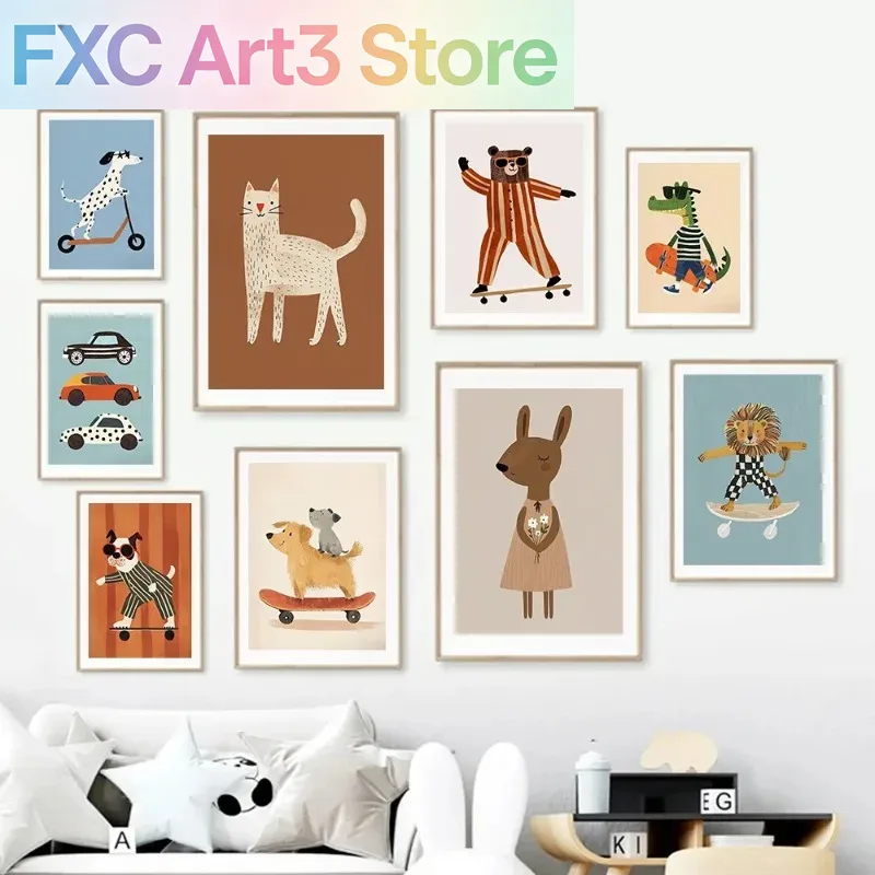1 adet çerçevesiz Komik Hayvan - Baby Nursery Posters incelemesi ve fiyatı