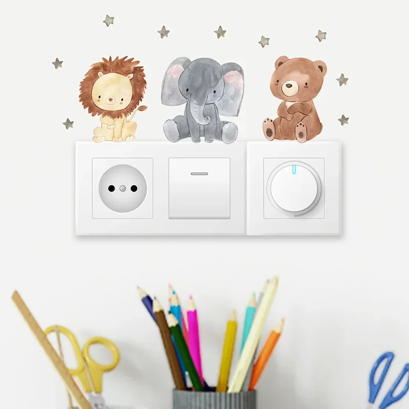 1/2/4/6 takım karikatür hayvan - Baby Nursery Stickers incelemesi ve fiyatı