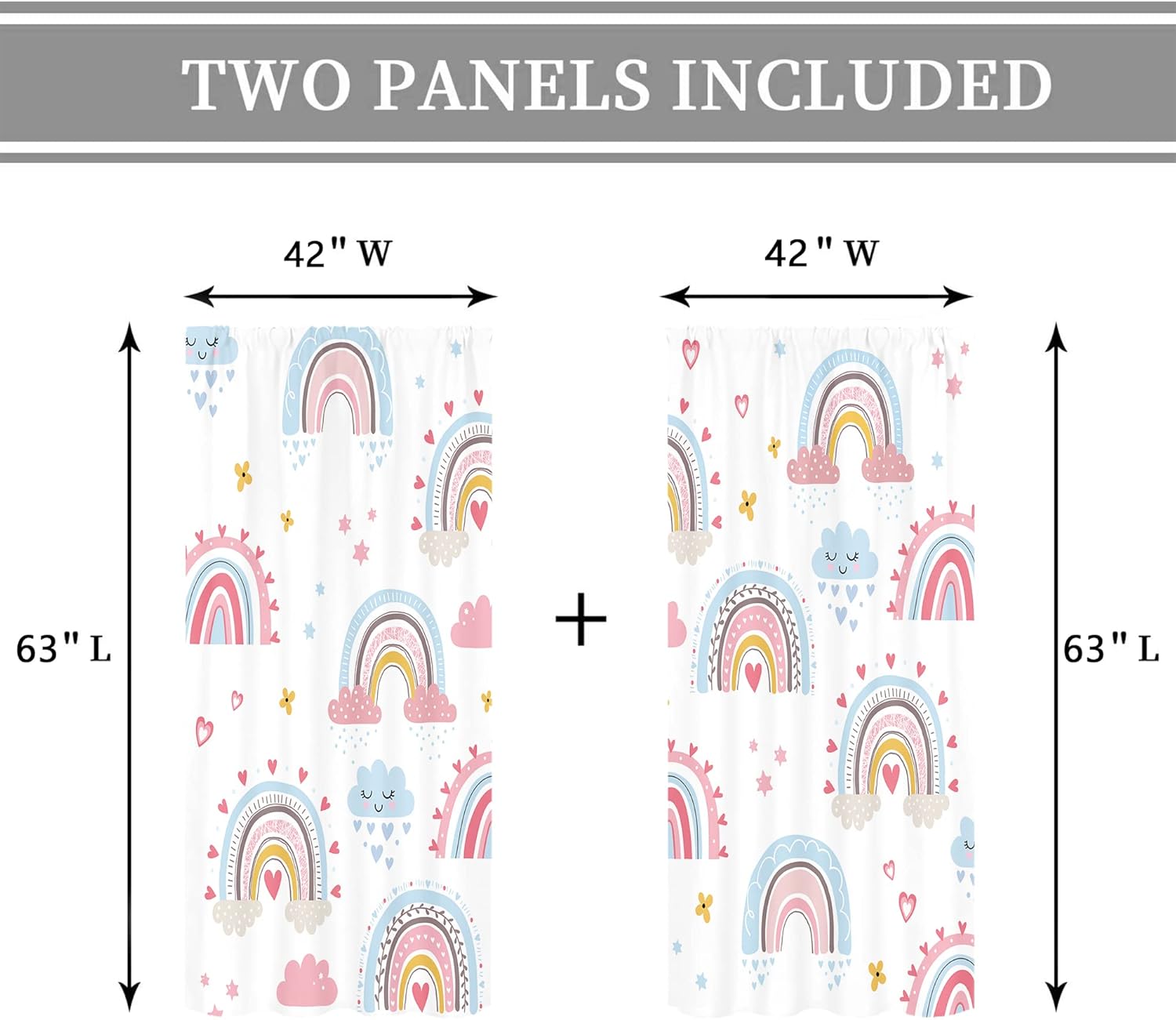 Bebek Kız Pembe Boho Gökkuşağı - Baby Nursery Curtains incelemesi ve fiyatı