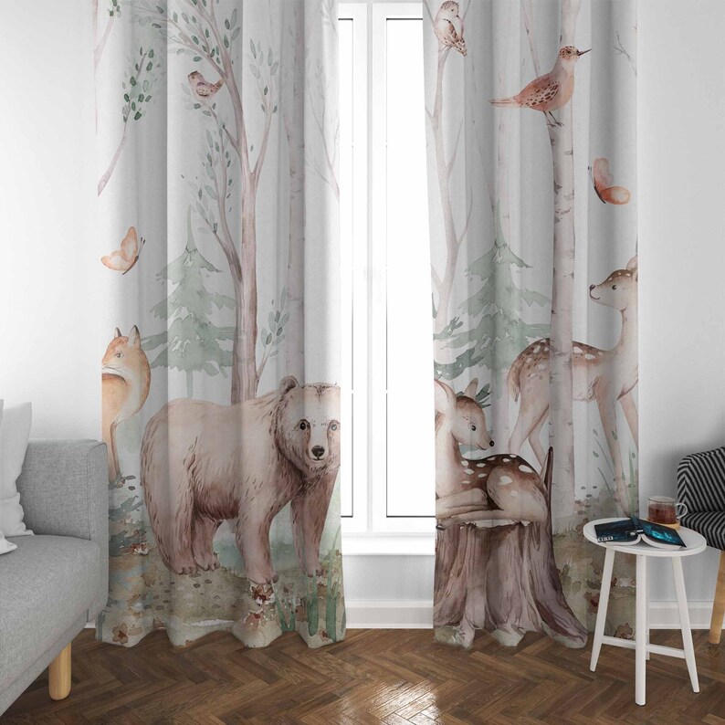 Orman Hayvanları Perdeleri Çoc - Baby Nursery Blackout Curtains incelemesi ve fiyatı