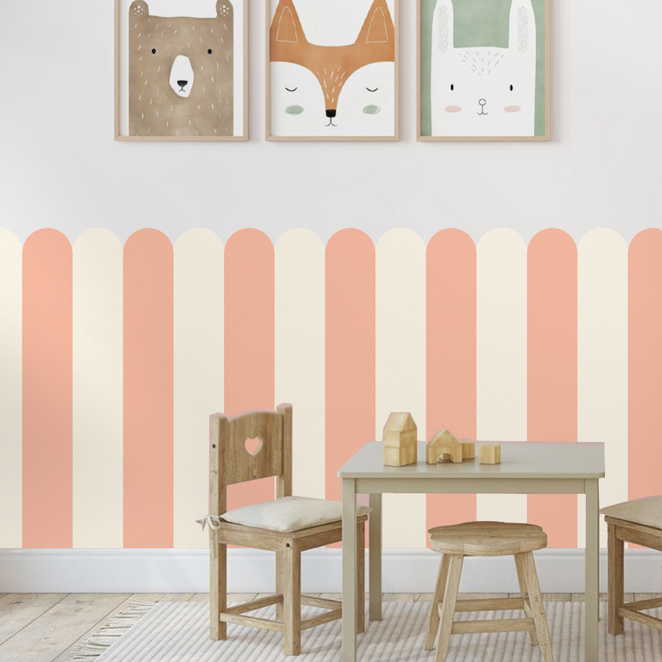 Çok renkli Dikey Çizgili Ark D - Baby Nursery Stickers incelemesi ve fiyatı