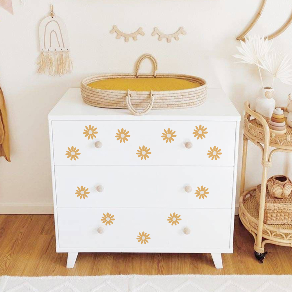 Sarı papatya duvar çıkartmalar - Baby Nursery Yellow Walls incelemesi ve fiyatı