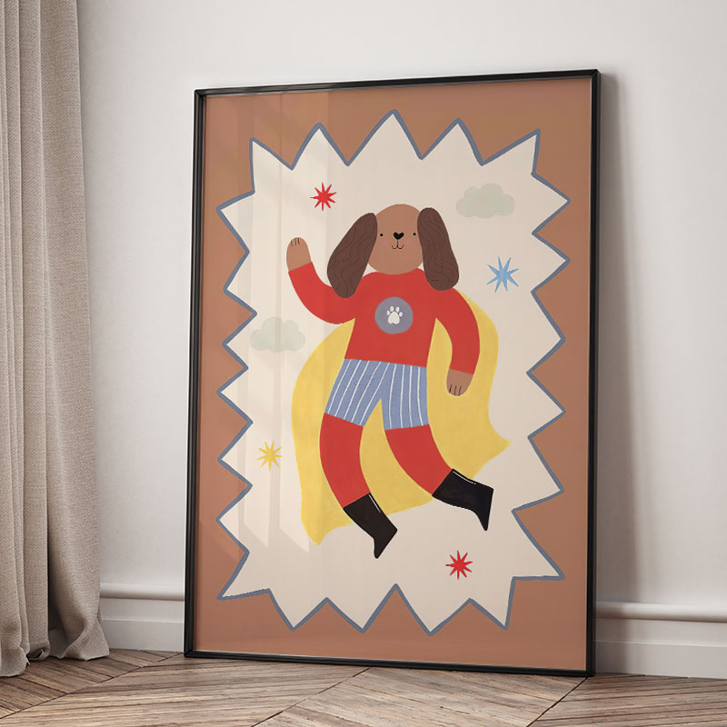 Komik Karikatür Süper Havalı Ç - Baby Nursery Posters incelemesi ve fiyatı