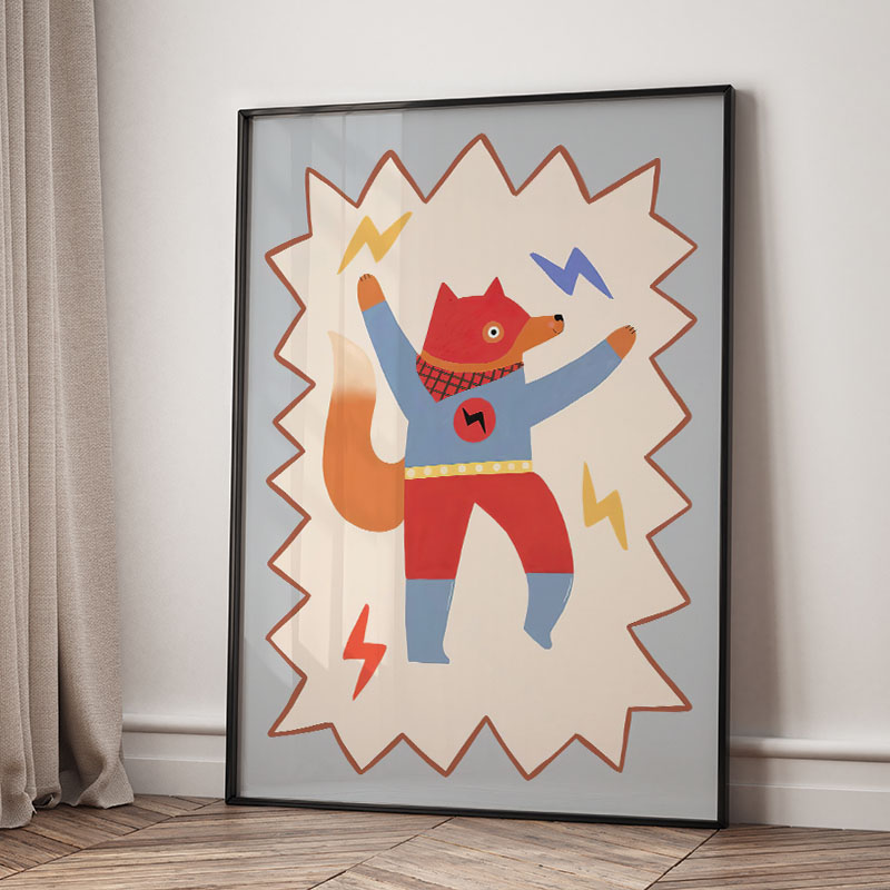 Komik Karikatür Süper Havalı Ç - Baby Nursery Posters incelemesi ve fiyatı