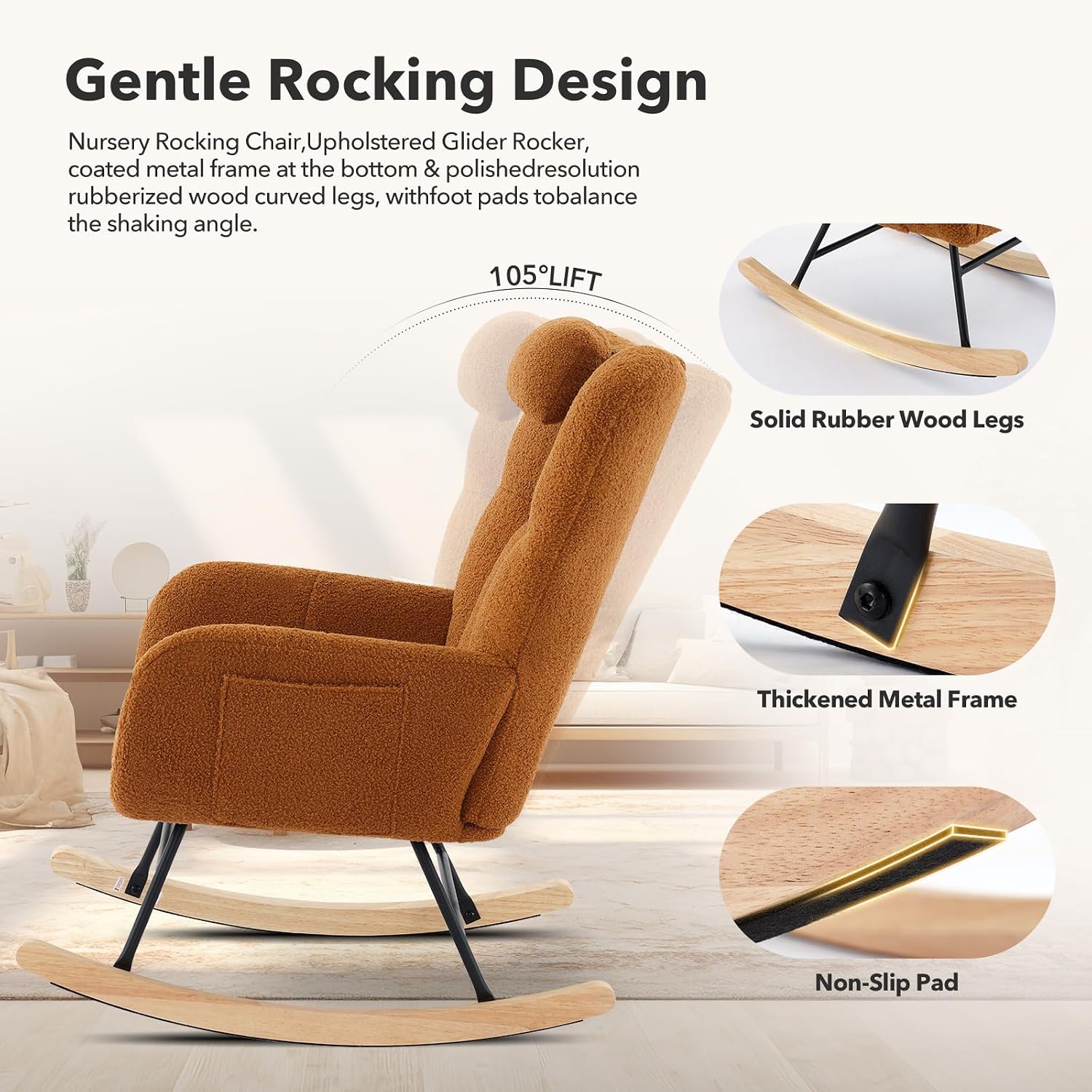 Teddy Glider Rocker Bebek Odas - Rocking Chair Nursery incelemesi ve fiyatı